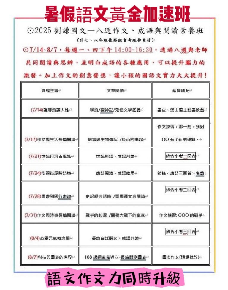 八周語文